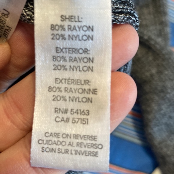 CALVIN KLEIN Gray Ribbed Mock Neck Sweater Sz M - Picture 9 of 10